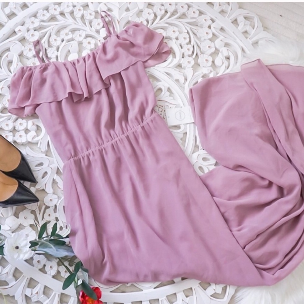 NWT Joanna August Chiffon Nikki Long Dress
